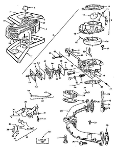 Air Cleaner And Carburetor Diagram and Parts List for 402707-0151-02  Briggs and Stratton Engine